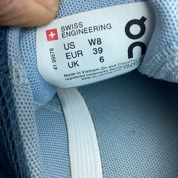 On Cloud Cloudswift Helion Womens 8 Sneakers Running Athletic Shoes Blue - Picture 13 of 14